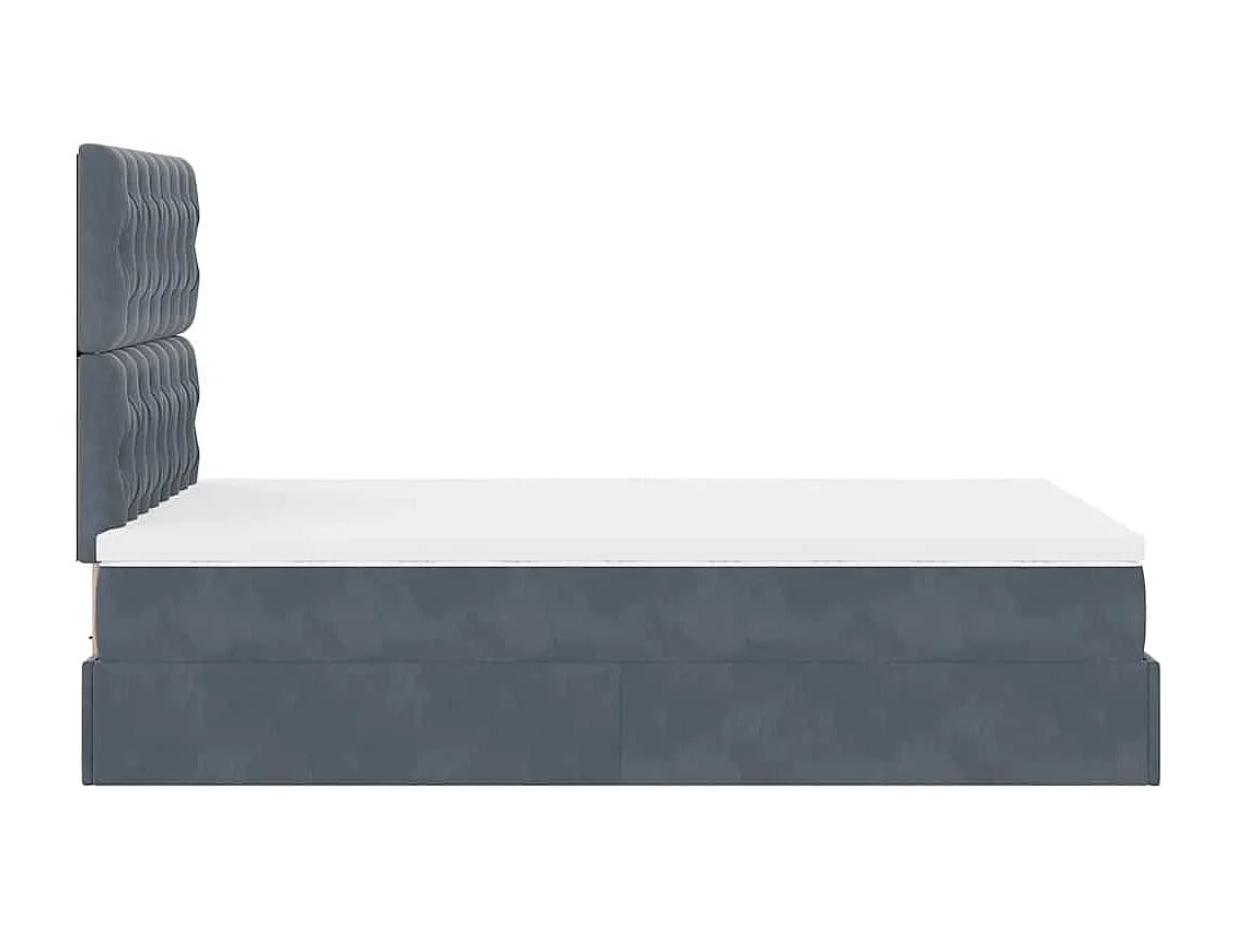 Struttura Letto Pouf con Materassi 80x200 cm Velluto