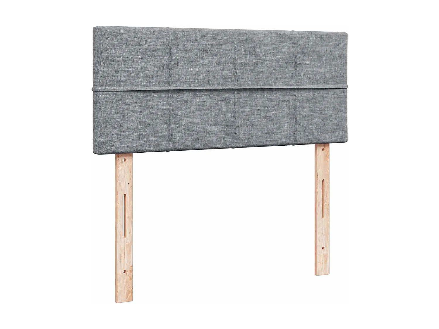 Cama box spring con colchón tela gris claro 120x190 cm