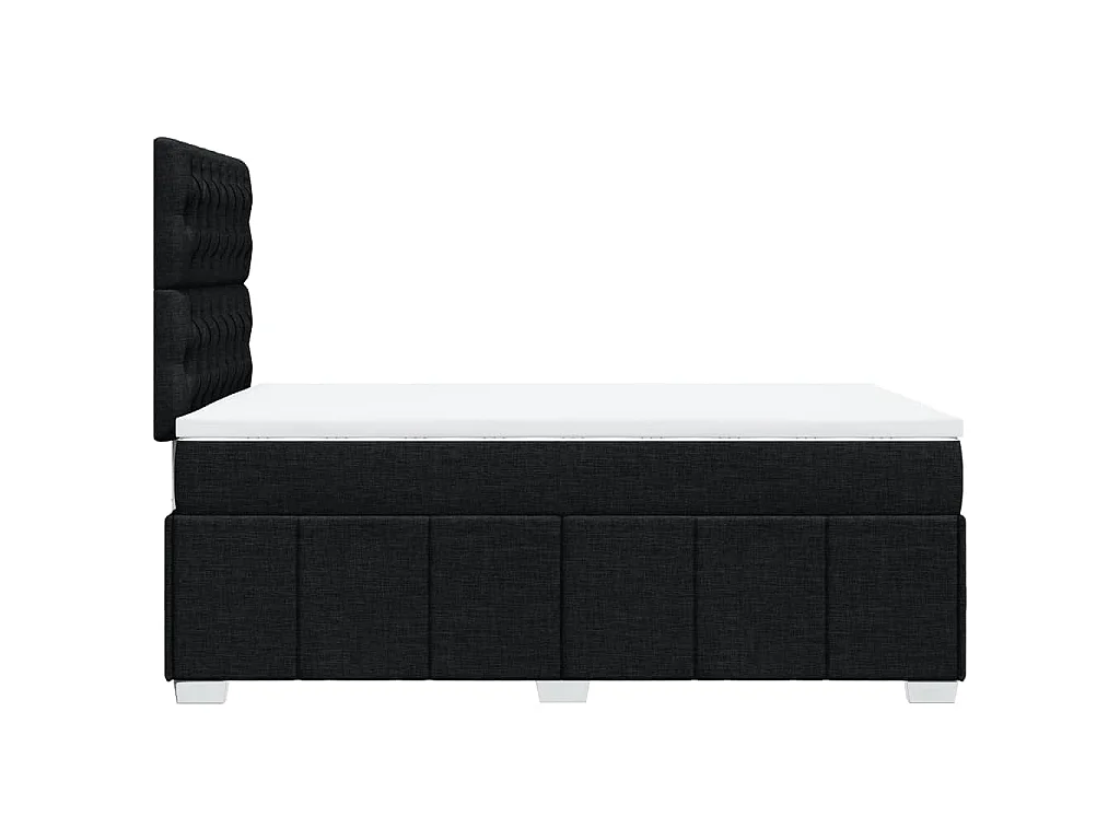 Boxspringbett mit Matratze Schwarz 120x190 cm Stoff