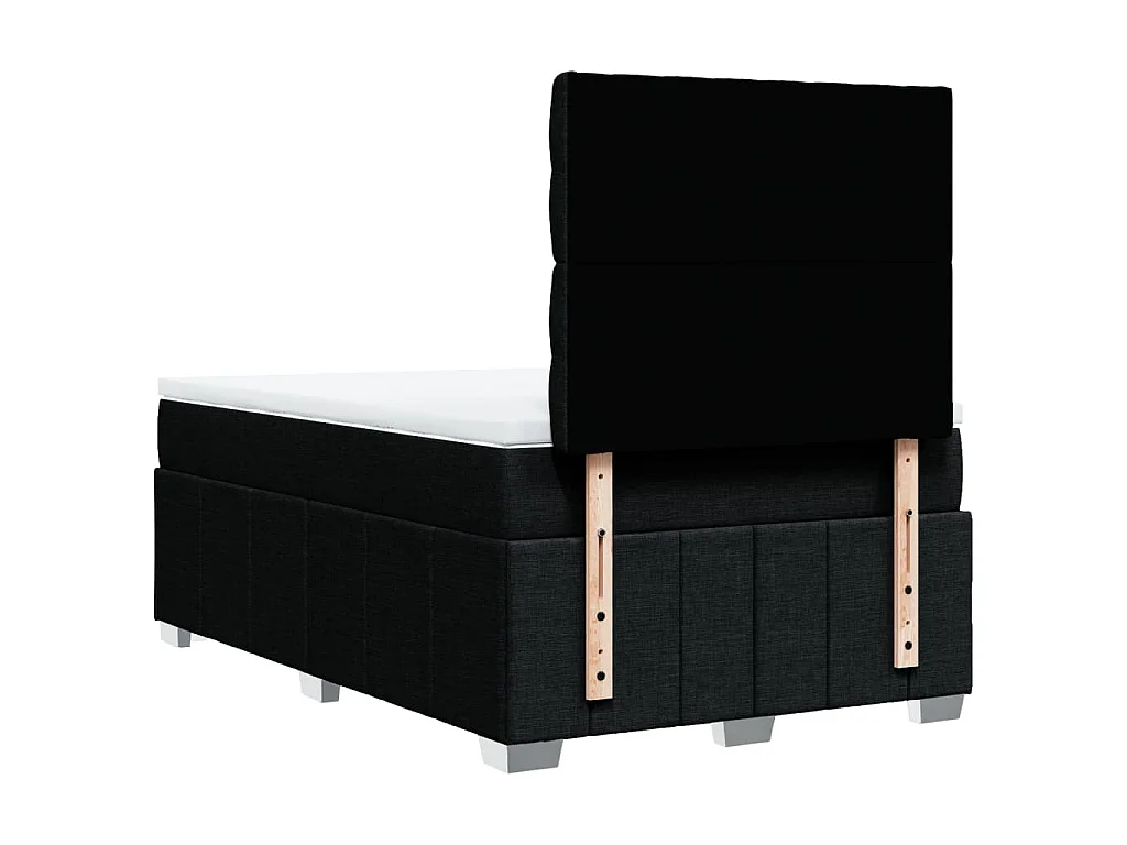 Boxspringbett mit Matratze Schwarz 120x190 cm Stoff