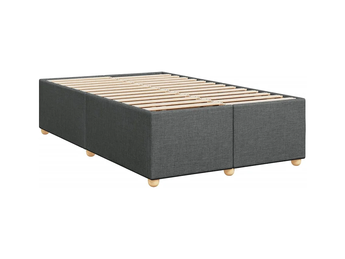 Boxspringbett mit Matratze Dunkelgrau 120x190 cm Stoff
