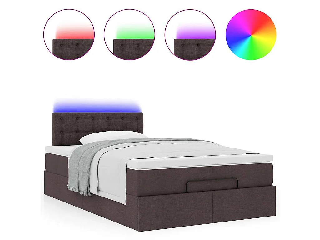 Struttura Letto Pouf con Materasso 80x200 cm in Tessuto