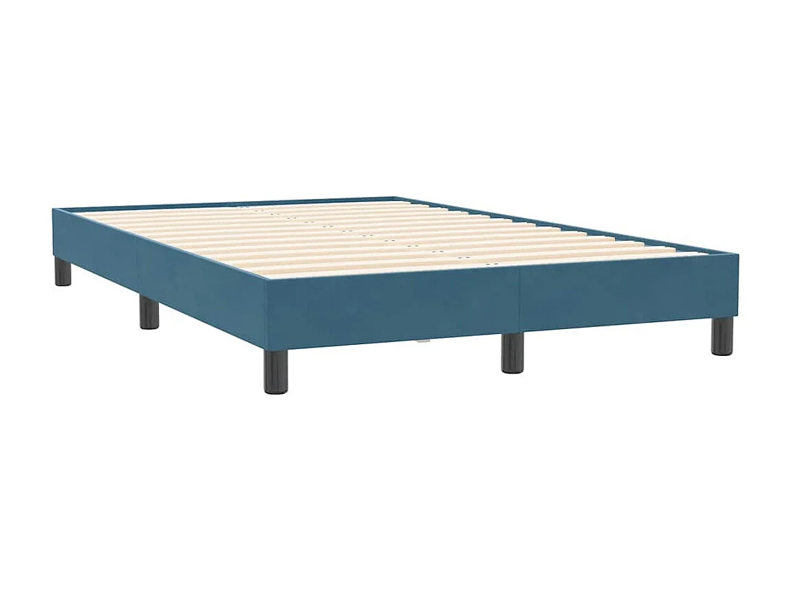 Boxspringbett mit Matratze Dunkelblau 120x210 cm Samt