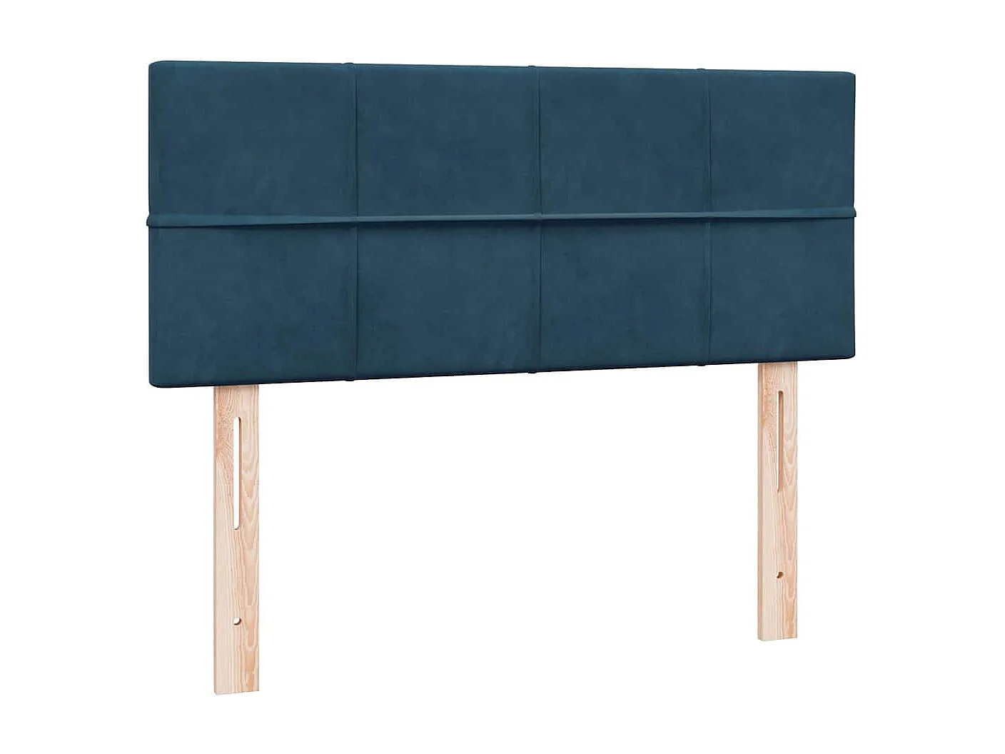 Sommier à lattes de lit et matelas bleu foncé 120x210cm velours