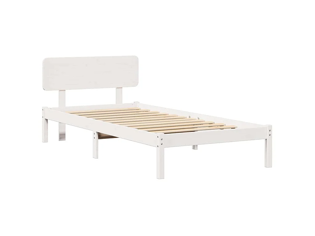 Struttura del letto Bianco 100 x 200 cm Pino massello