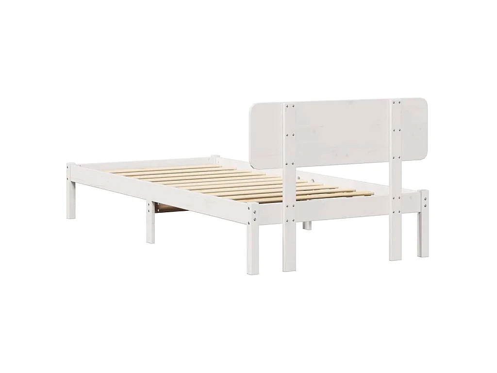 Struttura del letto Bianco 100 x 200 cm Pino massello