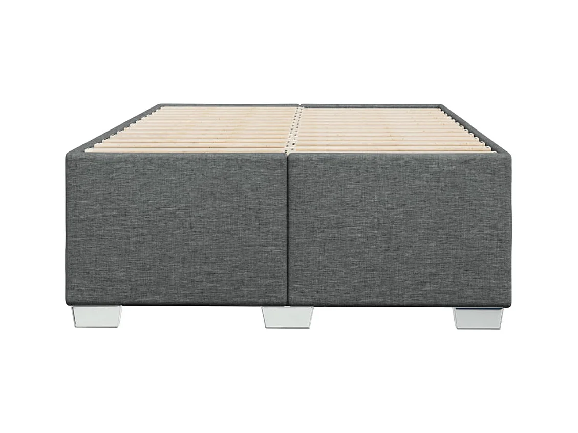Bettgestell ohne Matratze Dunkelgrau 120x190 cm Stoff