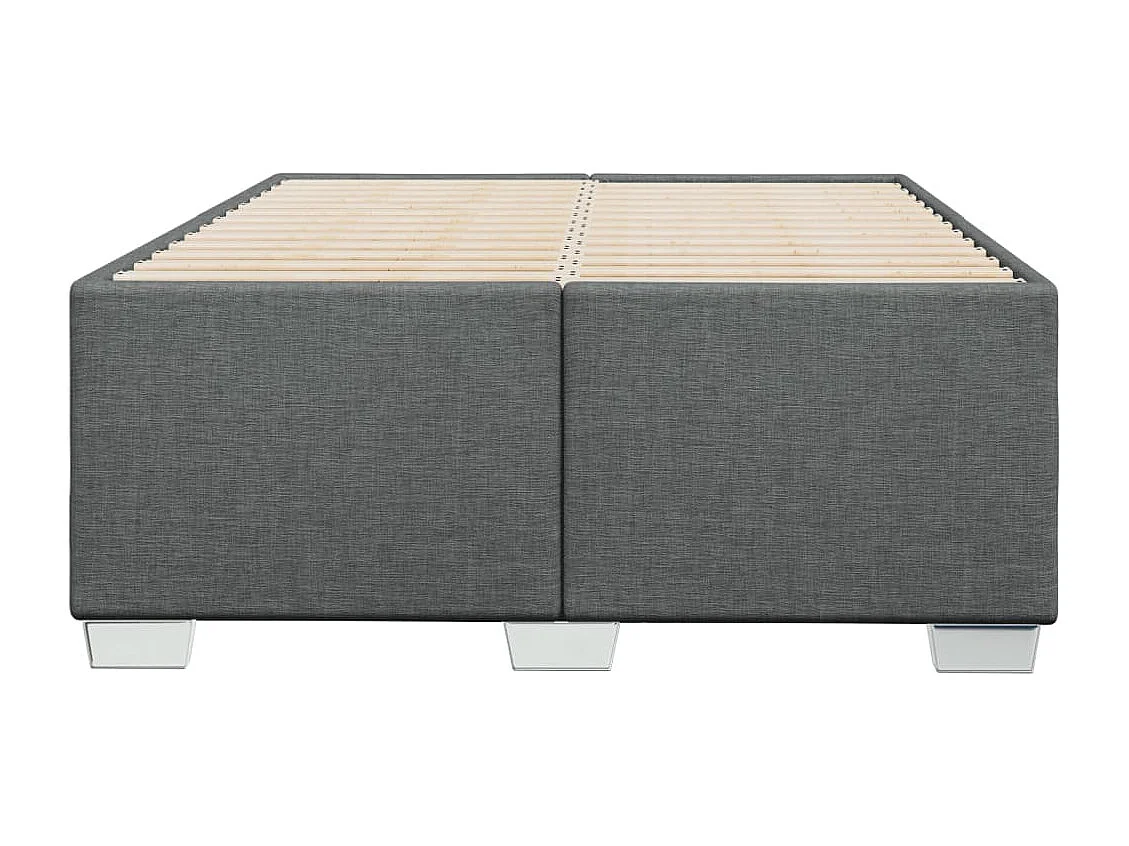 Cadre de lit sans matelas gris foncé 120x190 cm tissu