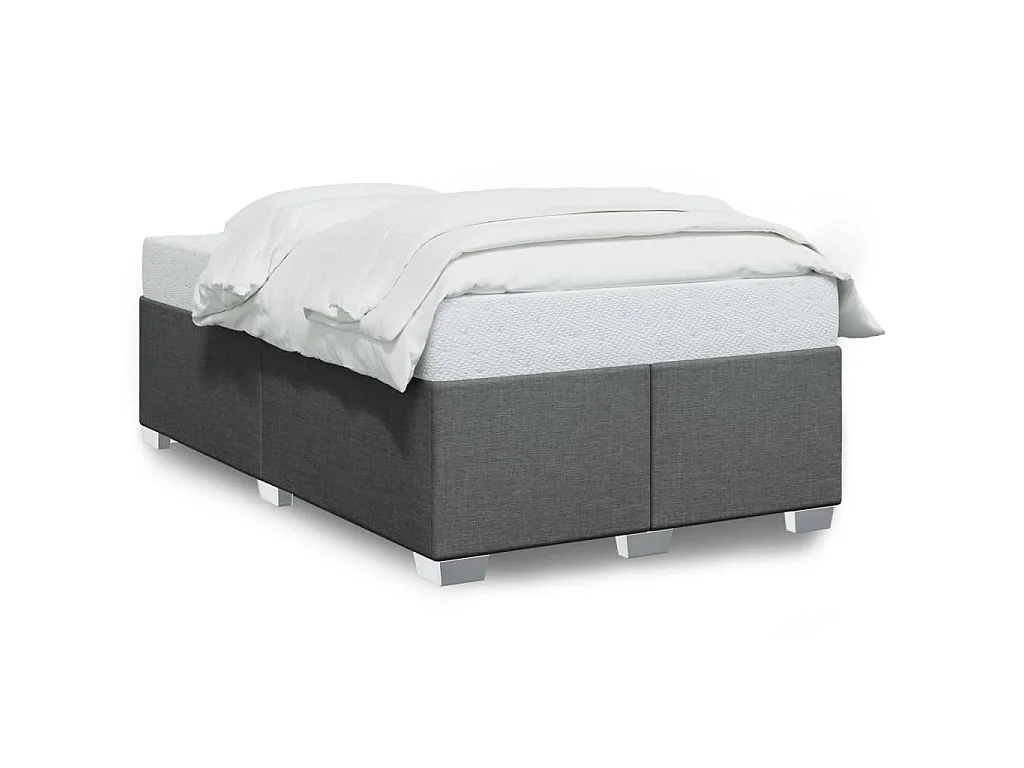 Bettgestell ohne Matratze Dunkelgrau 120x190 cm Stoff