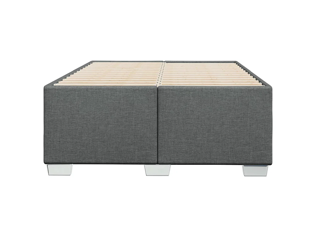 Bettgestell ohne Matratze Dunkelgrau 120x190 cm Stoff