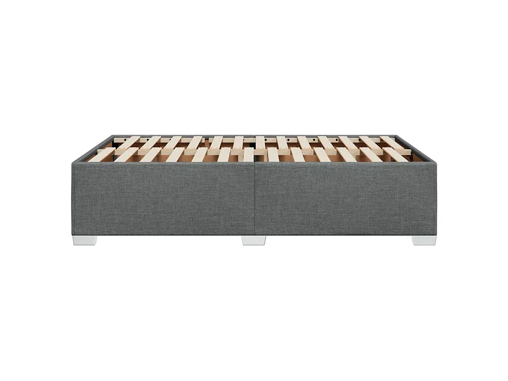 Bettgestell ohne Matratze Dunkelgrau 120x190 cm Stoff