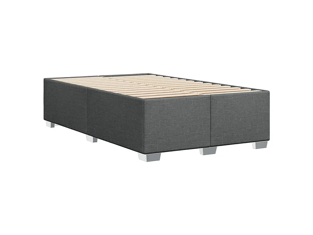 Bettgestell ohne Matratze Dunkelgrau 120x190 cm Stoff
