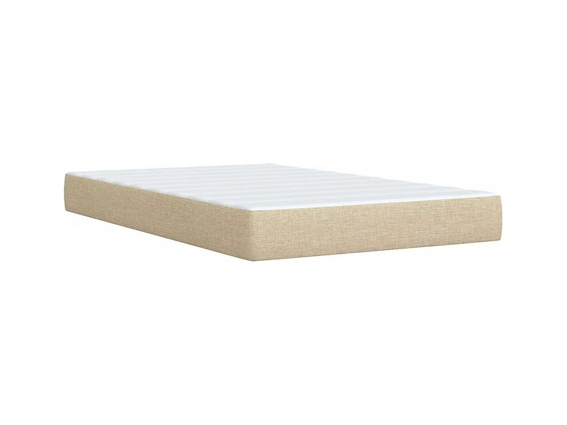 Boxspringbett mit Matratze Creme 120x190 cm Stoff