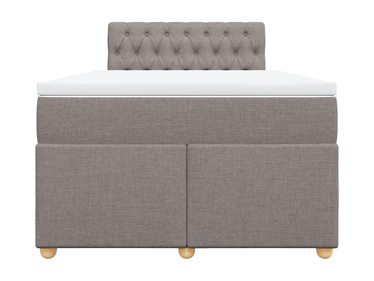 Boxspringbett mit Matratze Taupe 120x200 cm Stoff