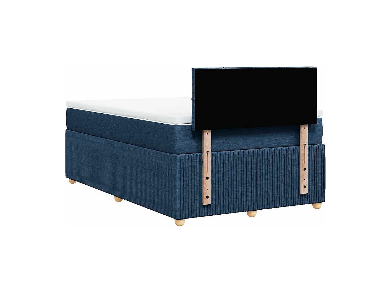 Cama com molas/colchão 120x200 cm tecido azul