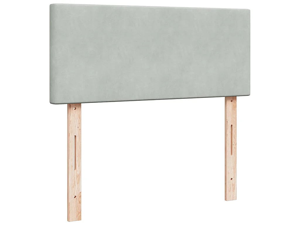 Boxspringbett mit Matratze Hellgrau 120x190 cm Samt