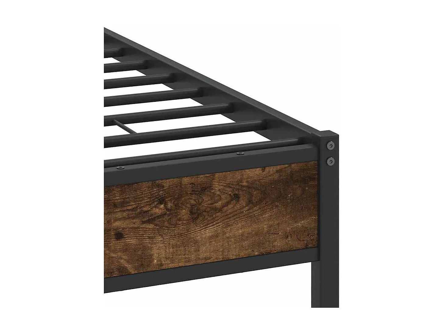 Cadre de lit sans matelas chêne fumé 120x200 cm bois ingénierie