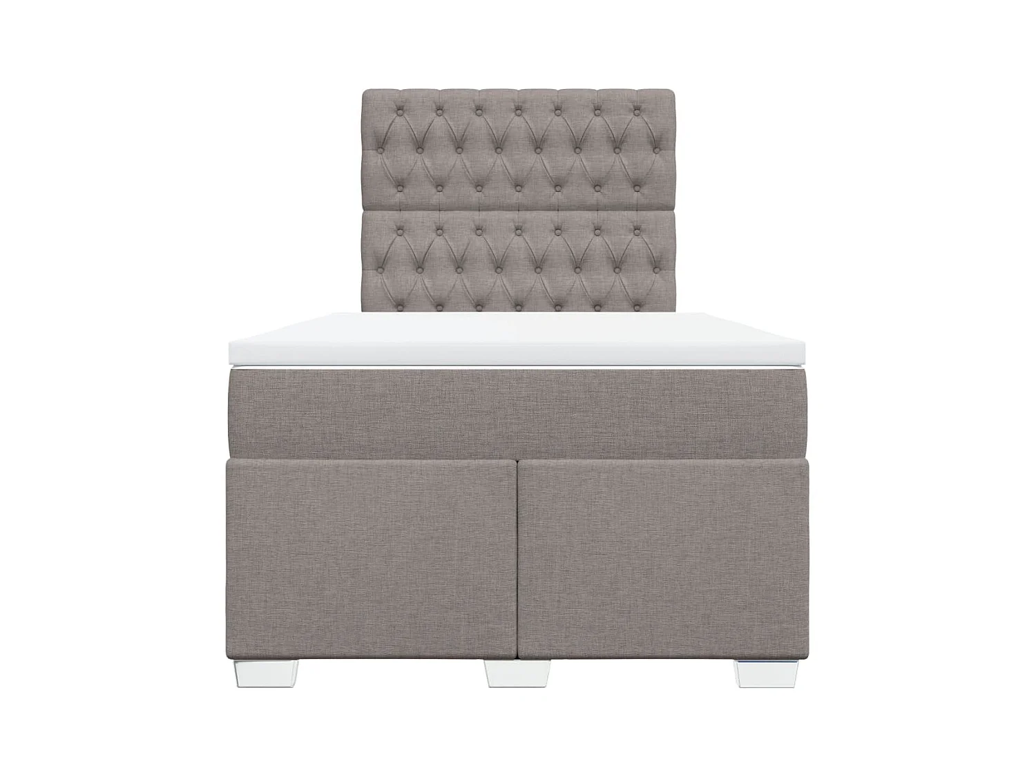 Sommier à lattes de lit avec matelas taupe 120x190 cm tissu