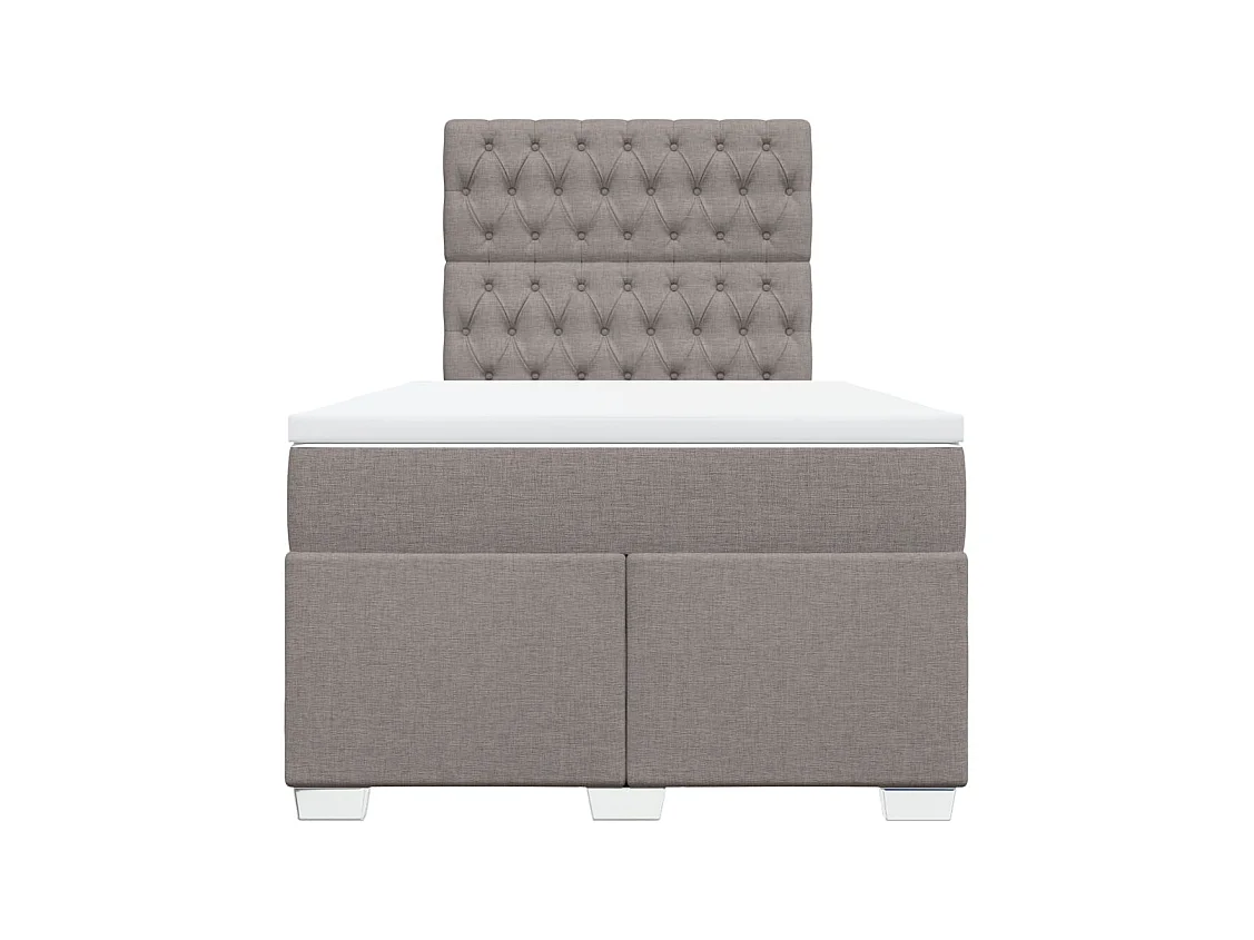 Sommier à lattes de lit avec matelas taupe 120x190 cm tissu
