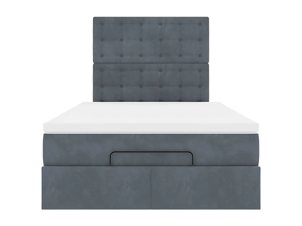 Struttura Letto Pouf con Materassi 80x200 cm Velluto