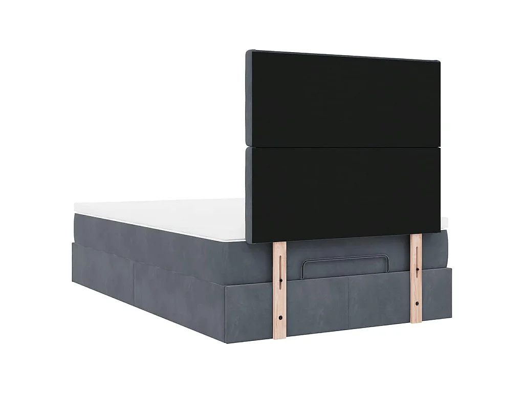 Struttura Letto Pouf con Materassi 80x200 cm Velluto