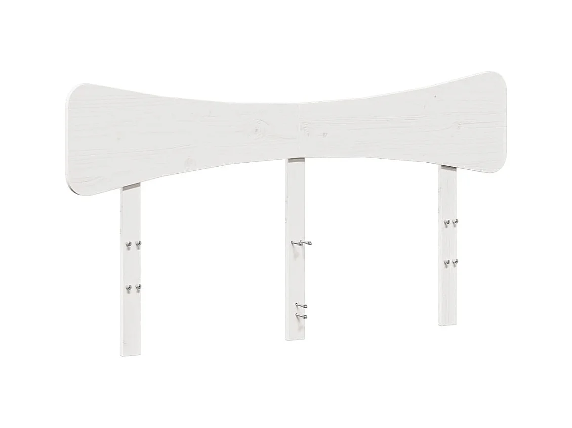 Cadre de lit sans matelas blanc 120x200 cm bois de pin massif