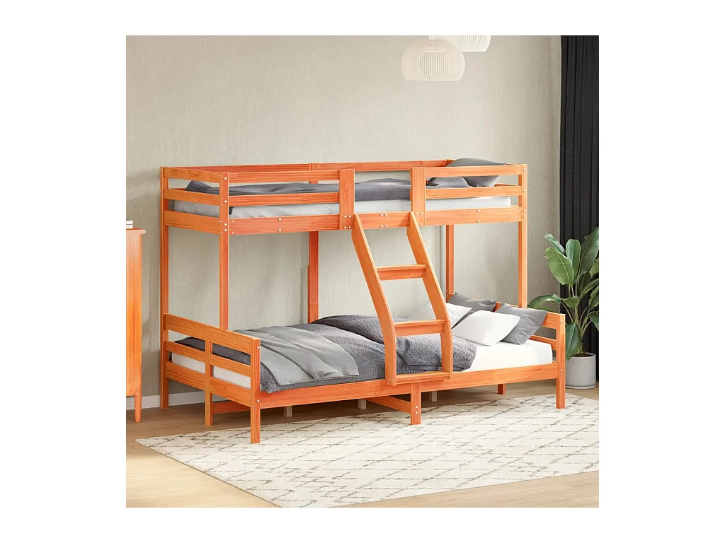 Lit superposé sans matelas 80x200/120x200 cm bois massif