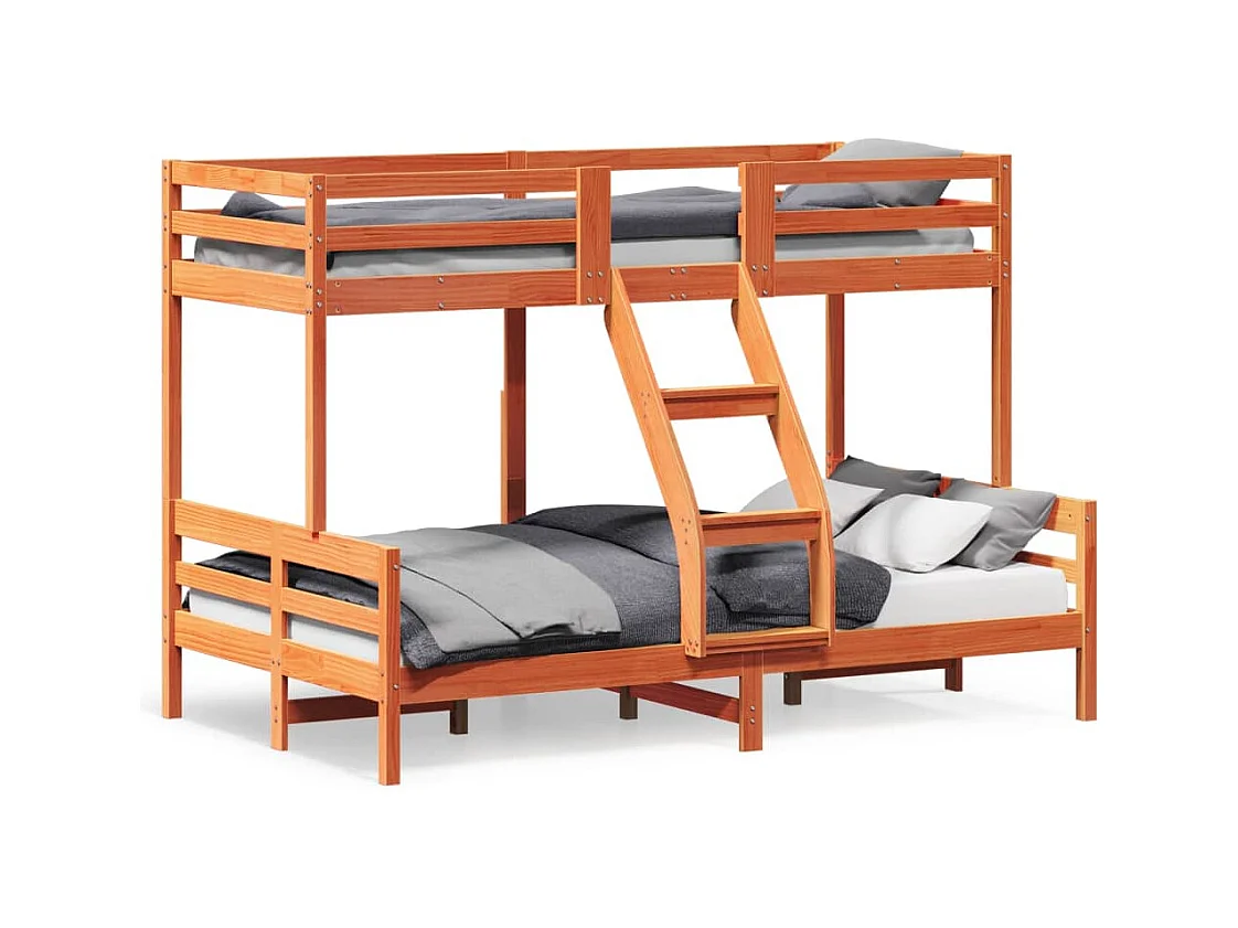 Lit superposé sans matelas 80x200/120x200 cm bois massif
