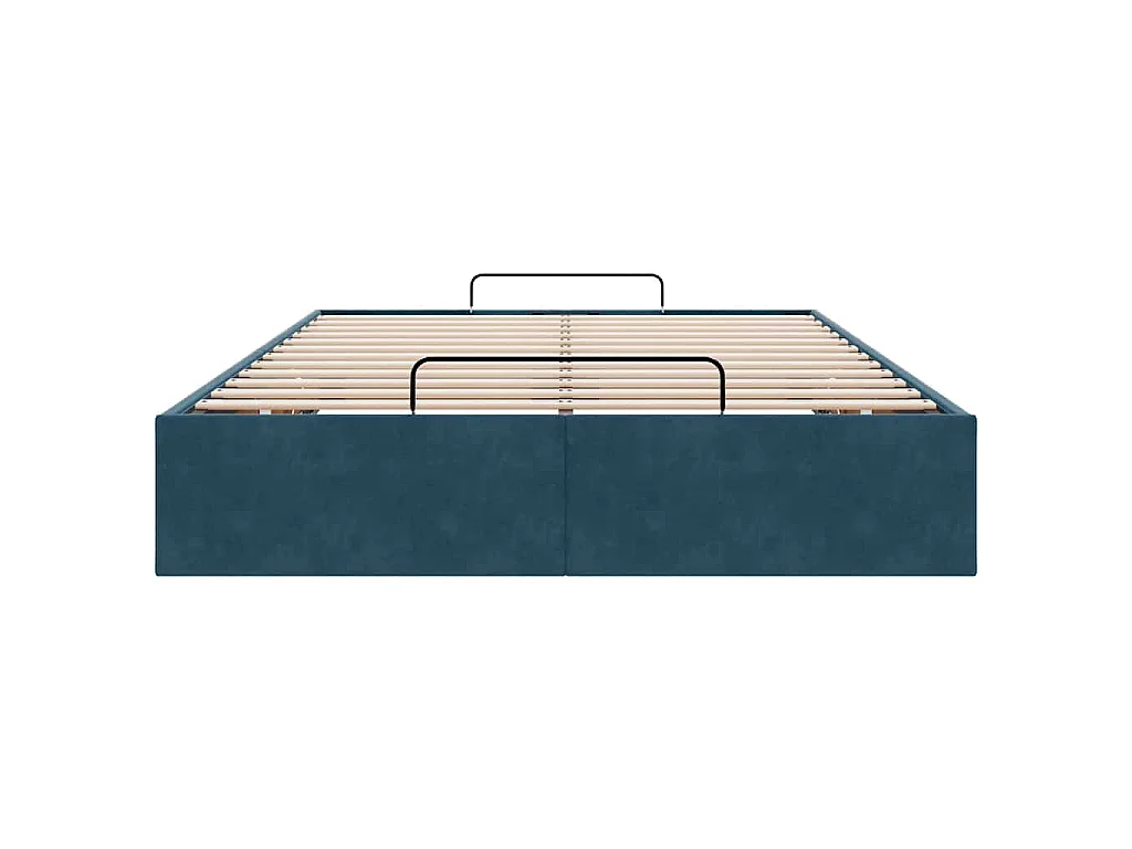 Ottoman bedframe zonder matras 120x200 cm fluweel donkerblauw