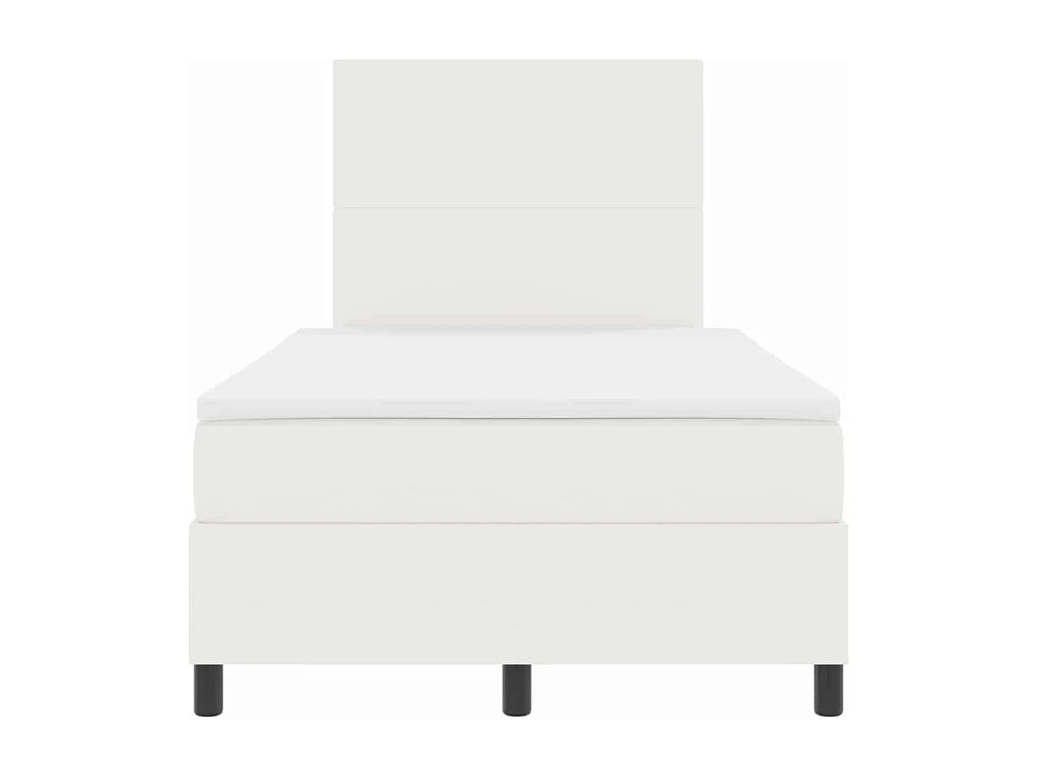Cama Box Creme e Branco 120 x 200 cm Tecido de Veludo Cotele