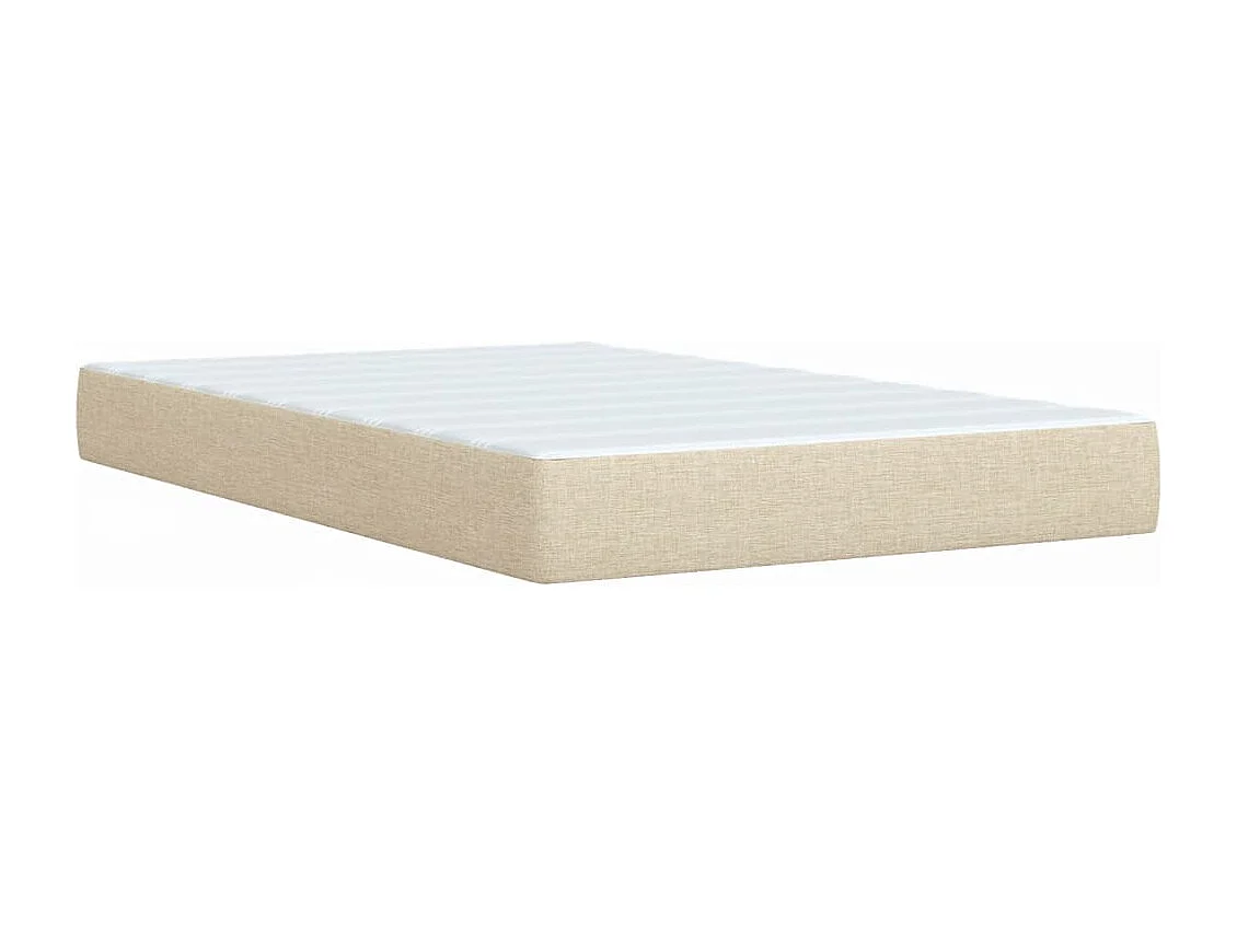 Cama com molas/colchão 120x200 cm tecido cor creme