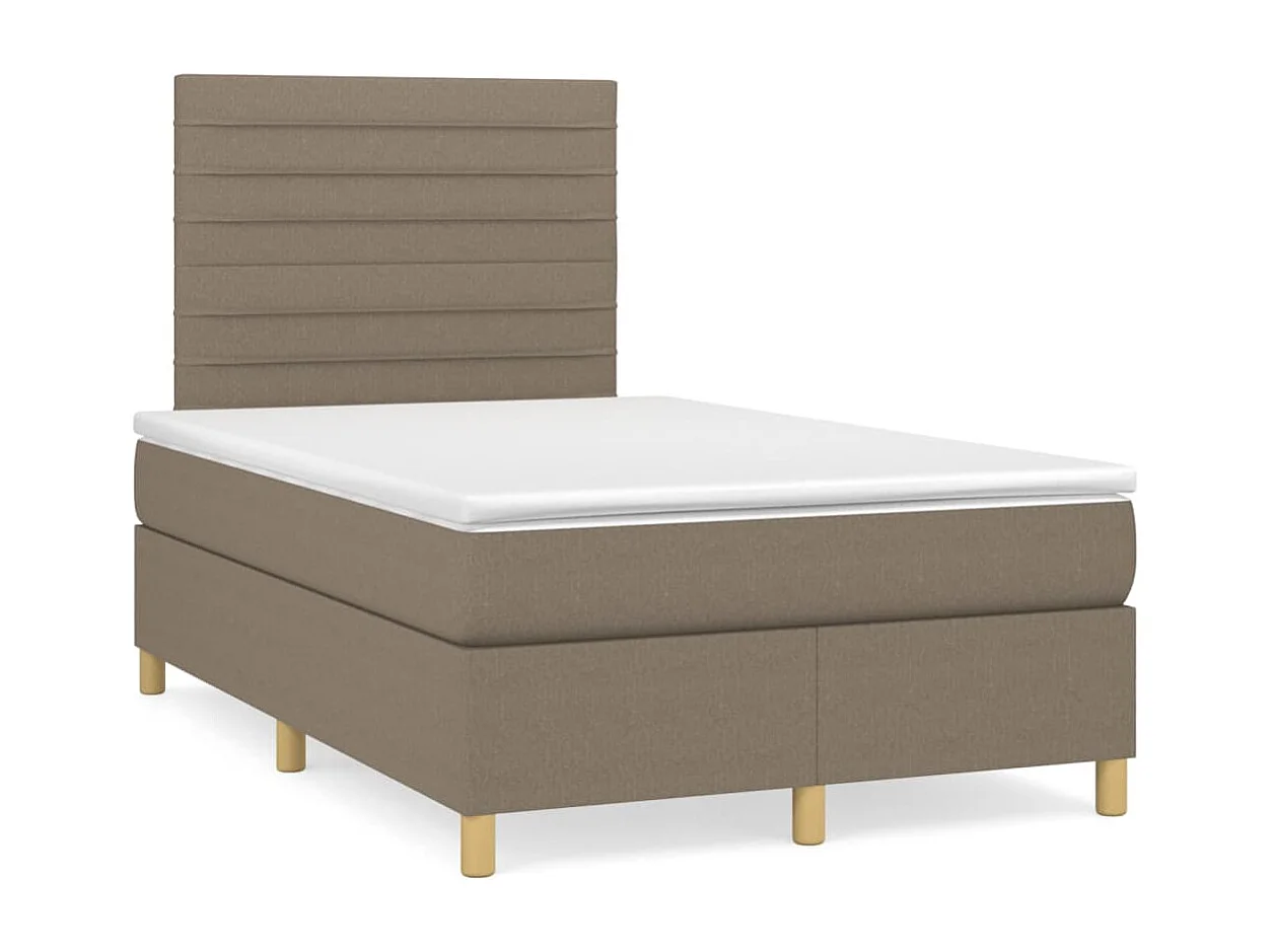 Boxspringbett mit Matratze Taupe 120x190 cm Stoff