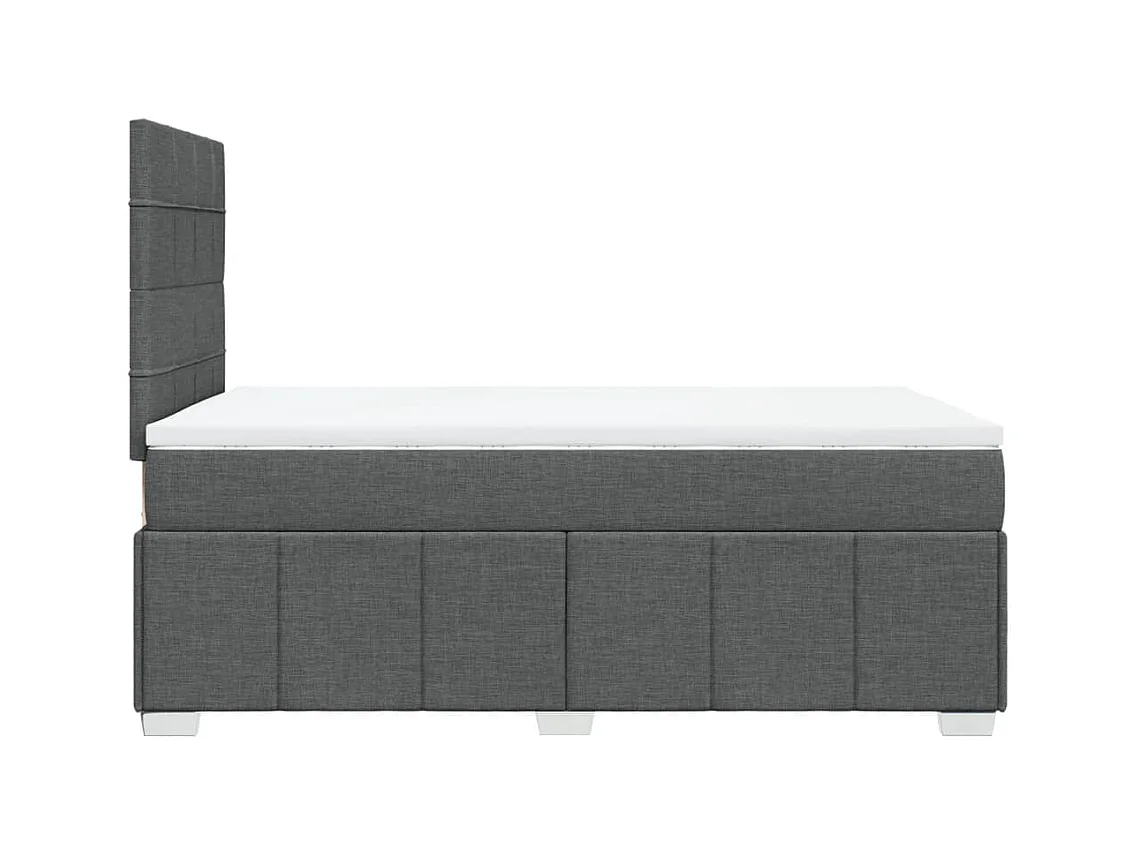 Boxspringbett mit Matratze Dunkelgrau 120x190 cm Stoff