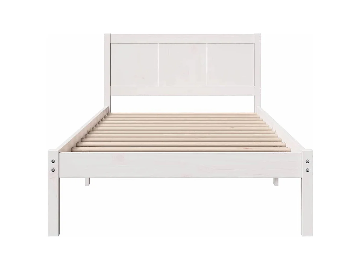 Cadre de lit Blanc 100 x 200 cm Bois de pin massif