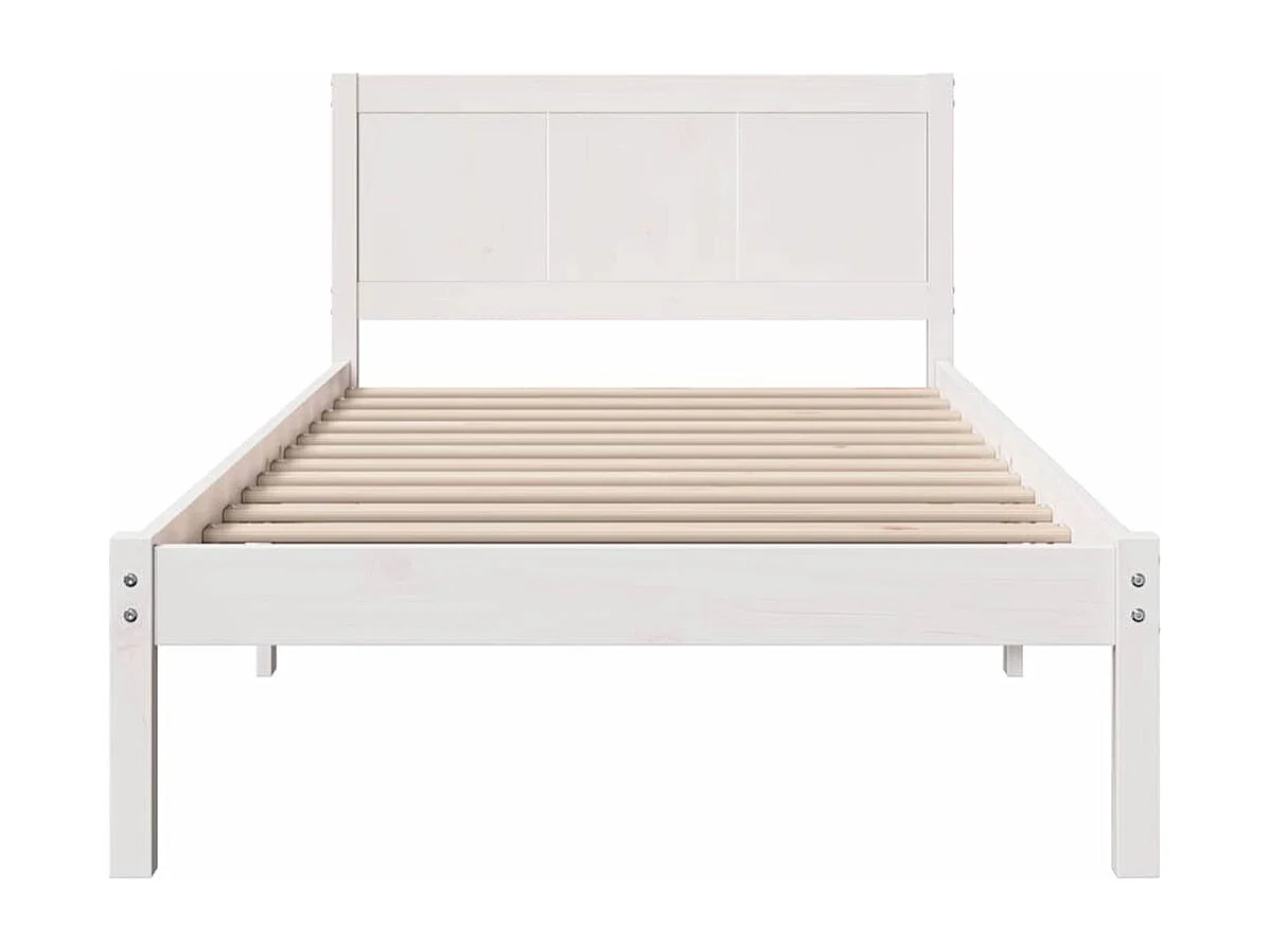 Cadre de lit Blanc 100 x 200 cm Bois de pin massif
