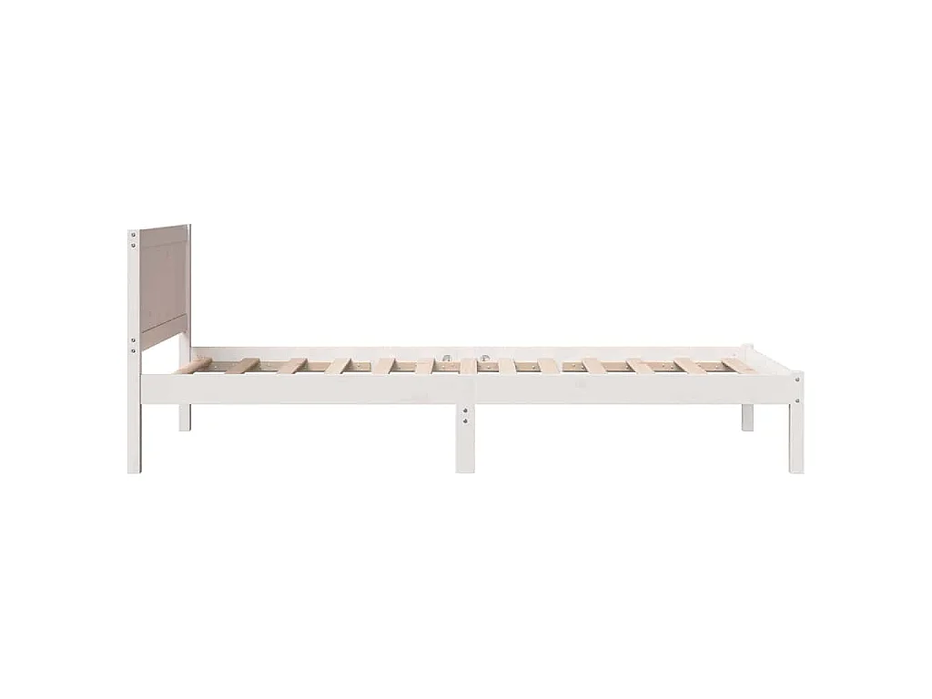 Cadre de lit Blanc 100 x 200 cm Bois de pin massif