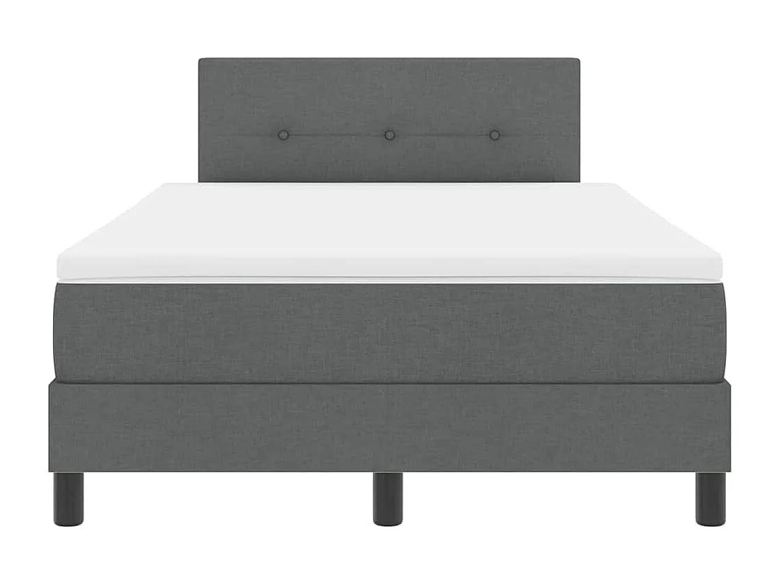 Boxspringbett mit Matratze Dunkelgrau 120 x 200 cm Stoff