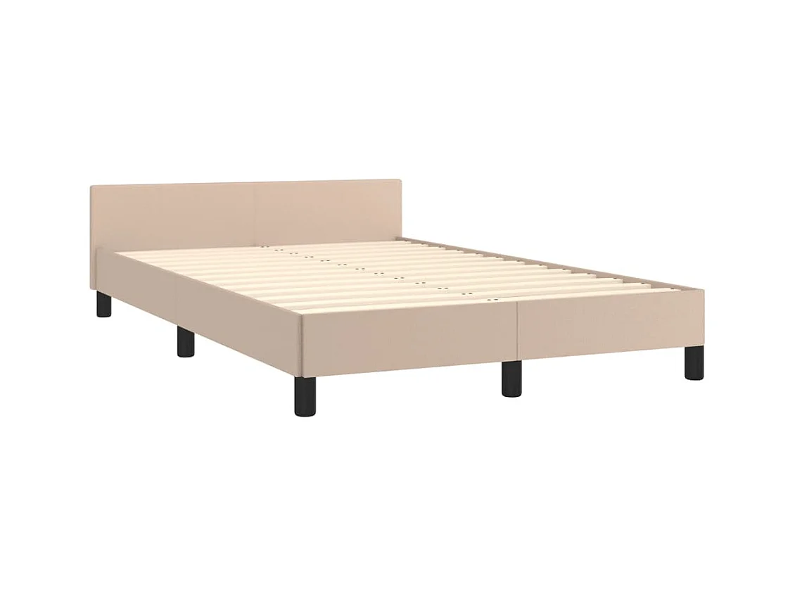 Cadre de lit sans matelas cappuccino 120x190 cm similicuir