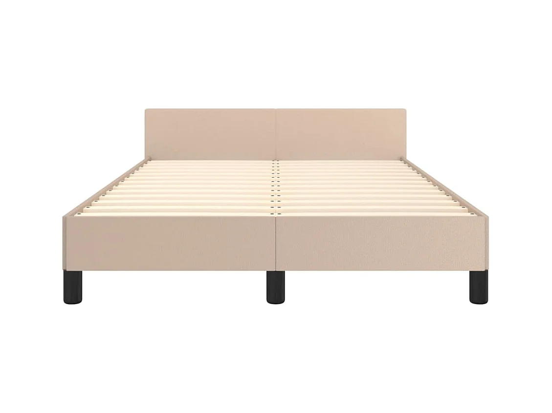 Cadre de lit sans matelas cappuccino 120x190 cm similicuir