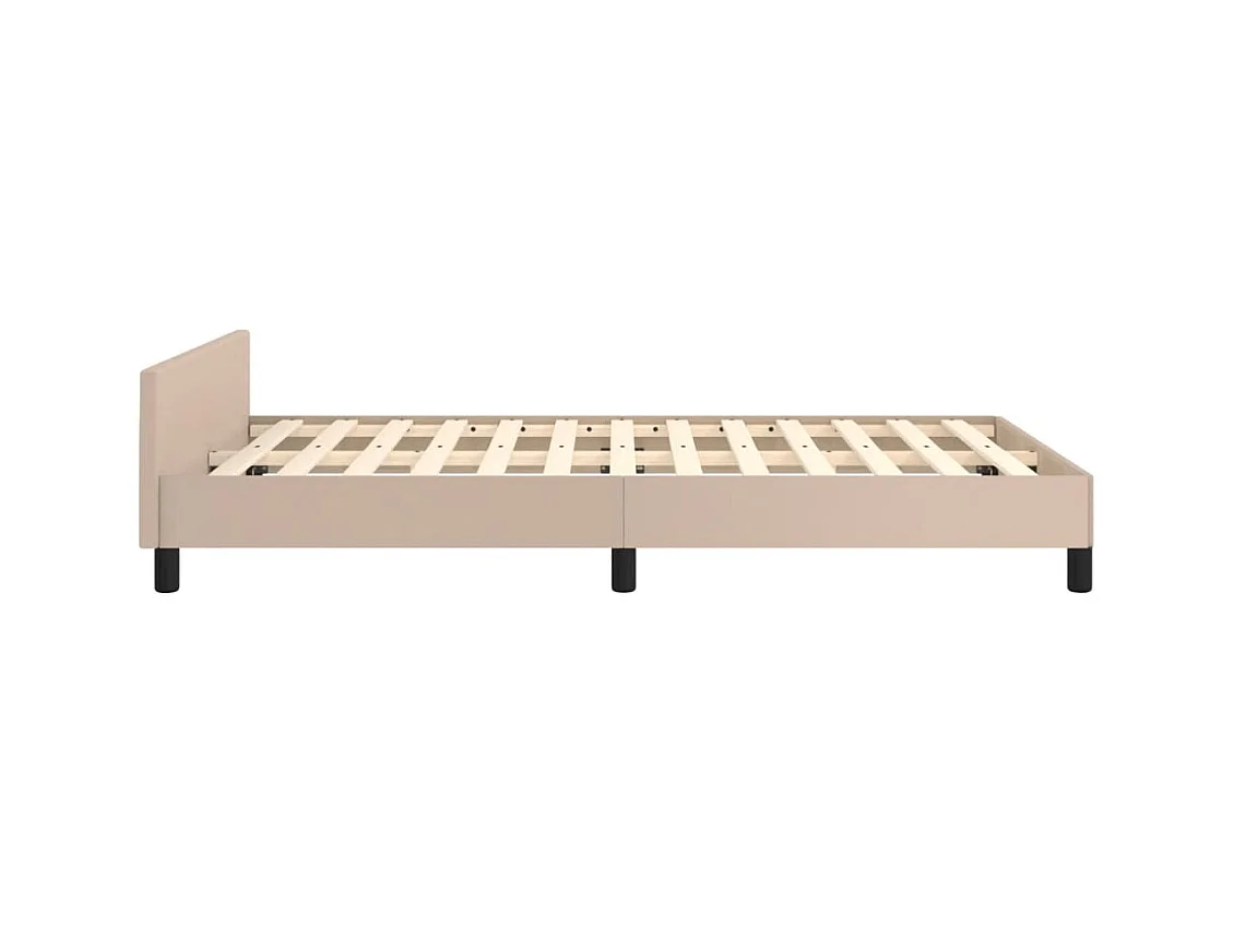 Cadre de lit sans matelas cappuccino 120x190 cm similicuir