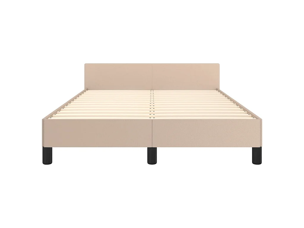 Cadre de lit sans matelas cappuccino 120x190 cm similicuir
