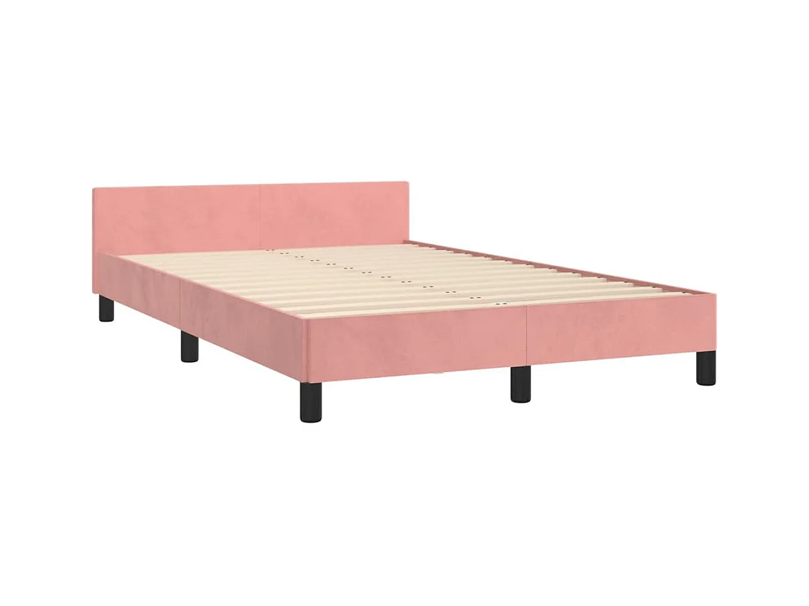 Bedframe zonder matras 120x190 cm fluweel roze