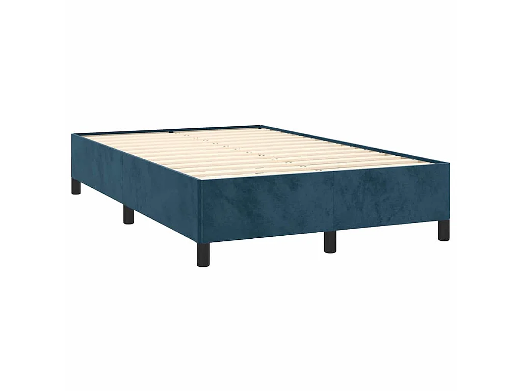 Boxspringbett mit Matratze & LED Dunkelblau 120x190 cm Samt