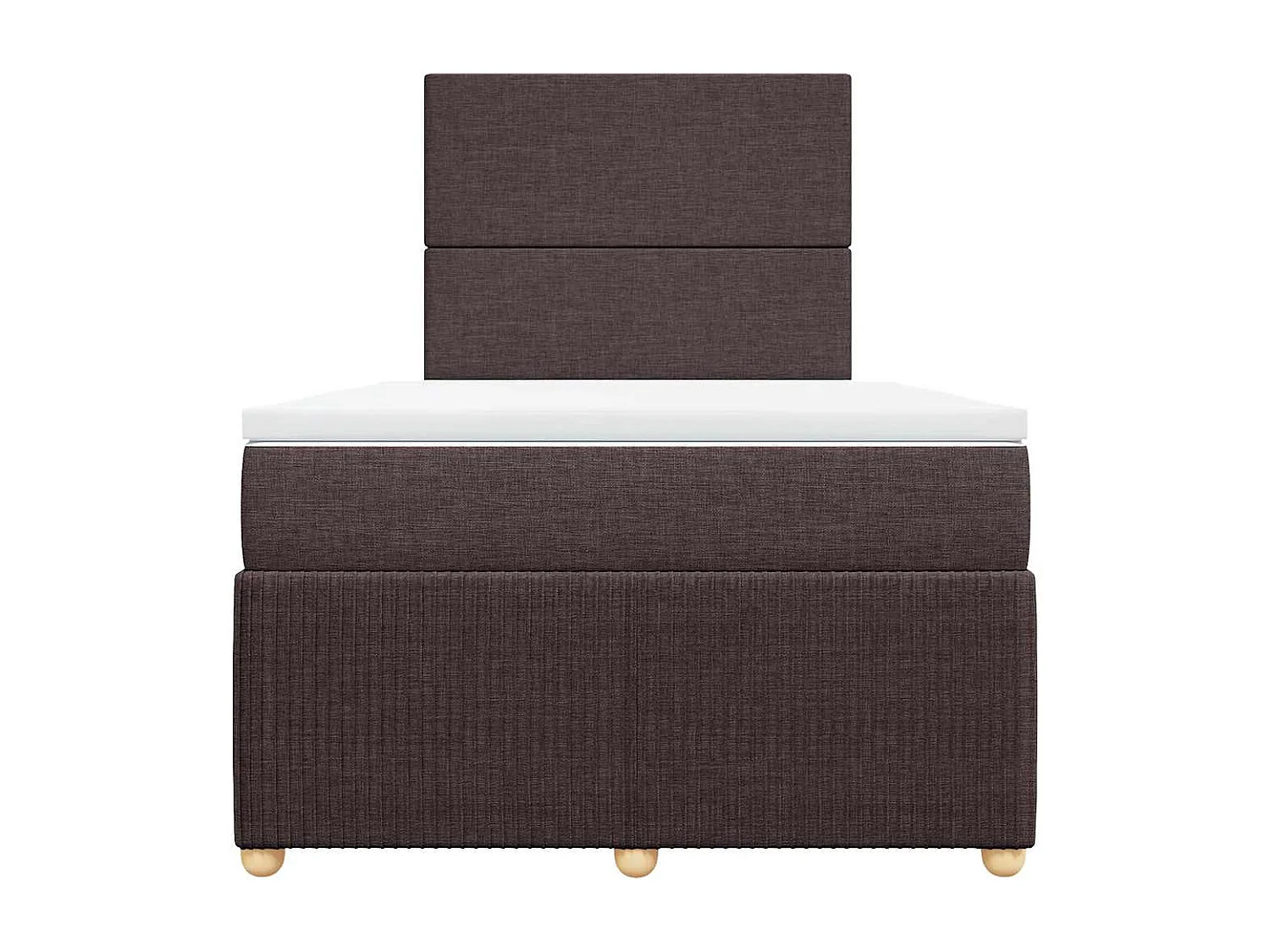 Boxspringbett mit Matratze Dunkelbraun 120x200 cm Stoff