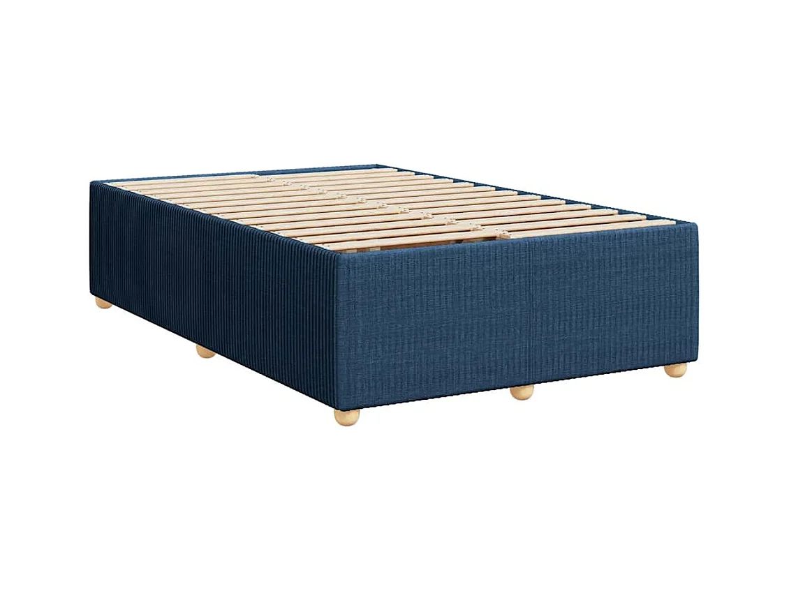 Boxspringbett mit Matratze Blau 120x200 cm Stoff