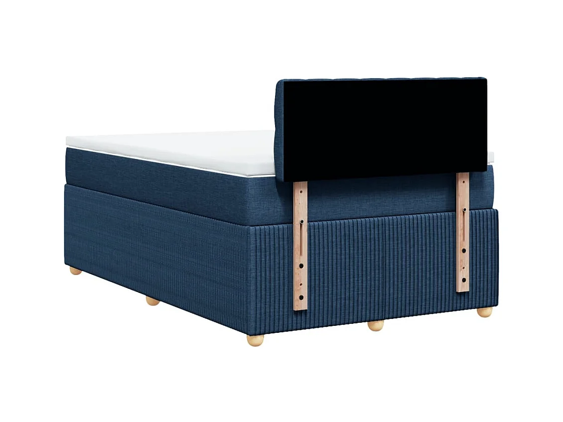 Boxspringbett mit Matratze Blau 120x200 cm Stoff