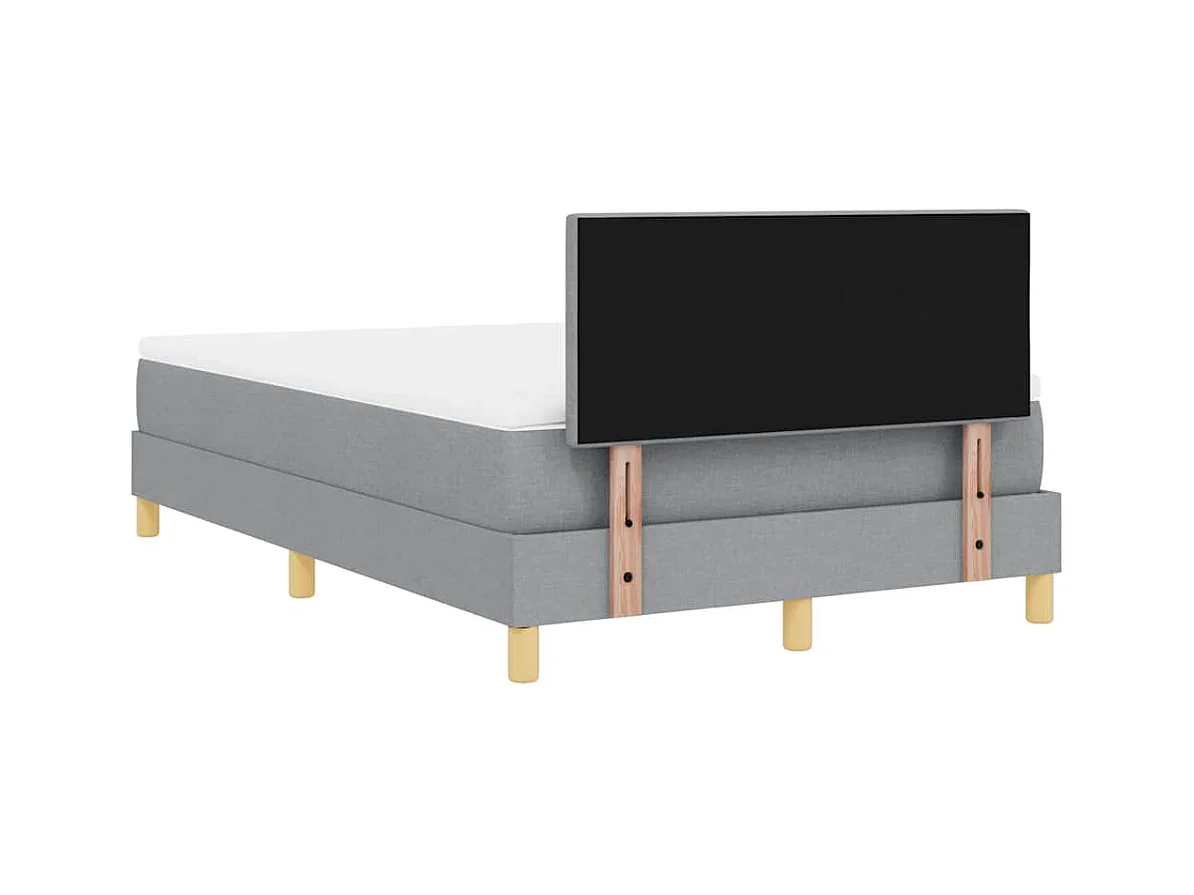 Boxspringbed met matras met matras Lichtgrijs 120 x 200 cm Stof