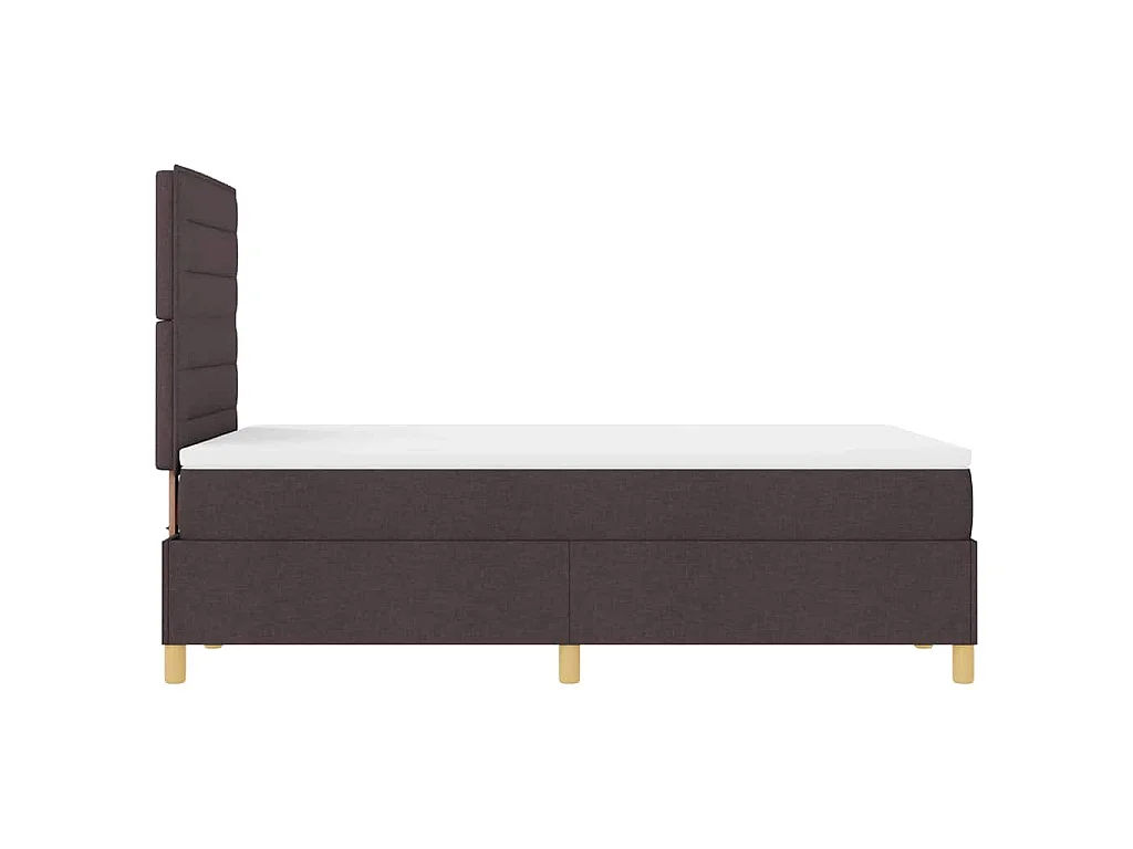 Boxspringbed met hoofdeinde Donkerbruin 120 x 190 cm Stof