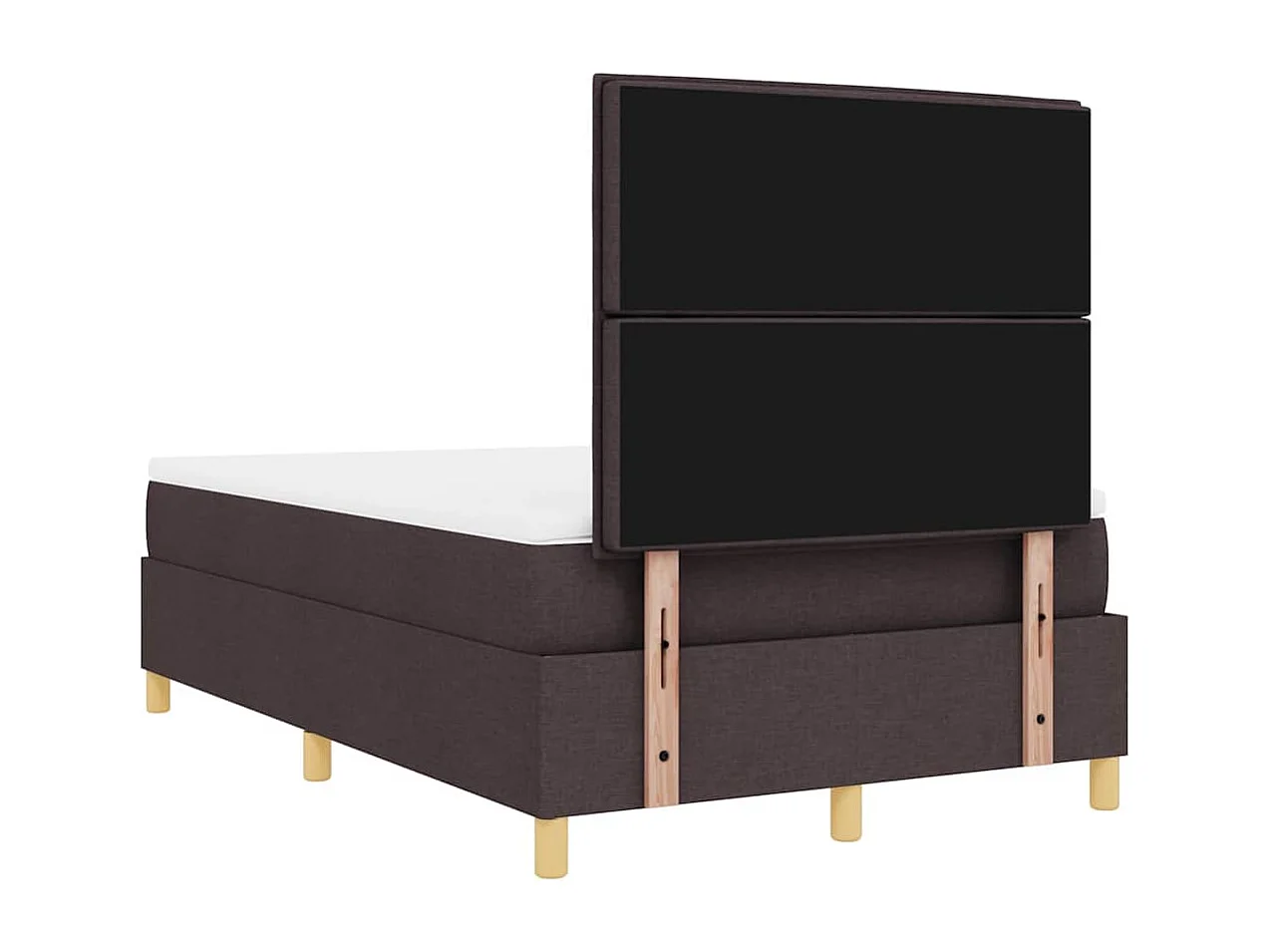 Boxspringbed met hoofdeinde Donkerbruin 120 x 190 cm Stof