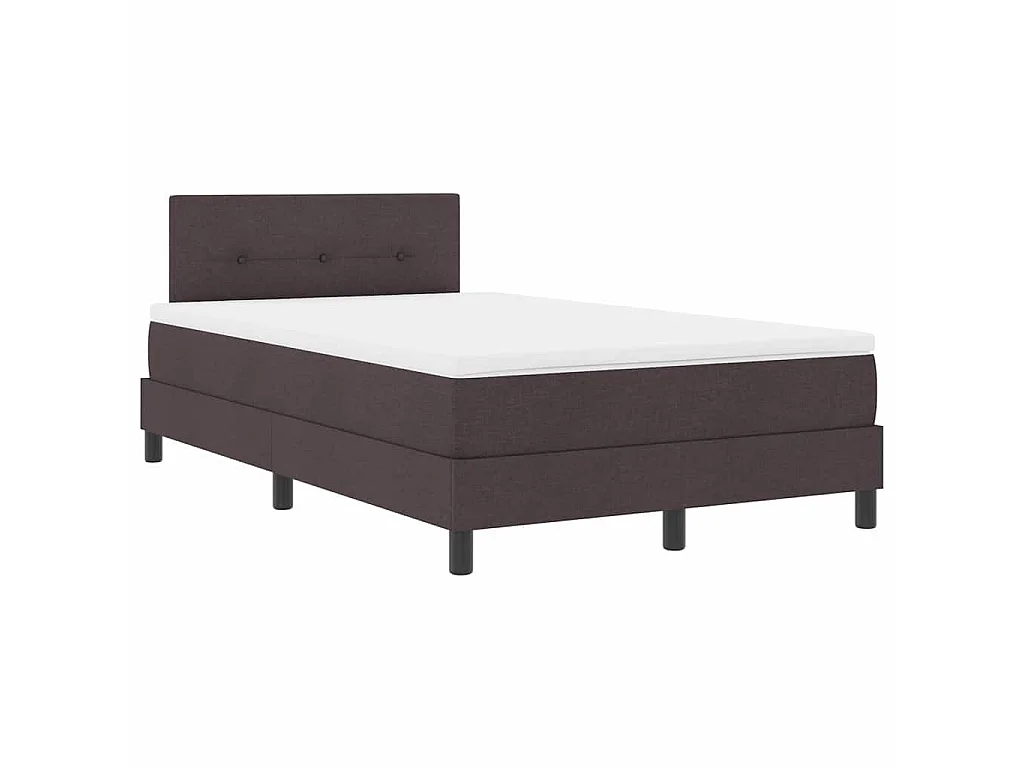 Boxspring bed met hoofdeinde Donkerbruin 120 x 190 cm Stof